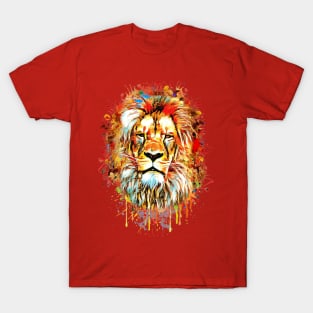 lion faces abstract illustration T-Shirt